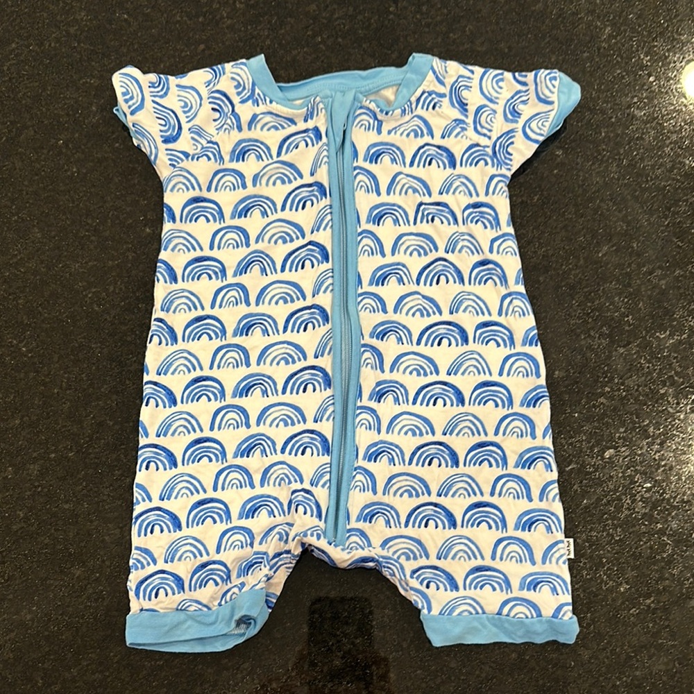 Blue and White Rainbow Kids One Piece